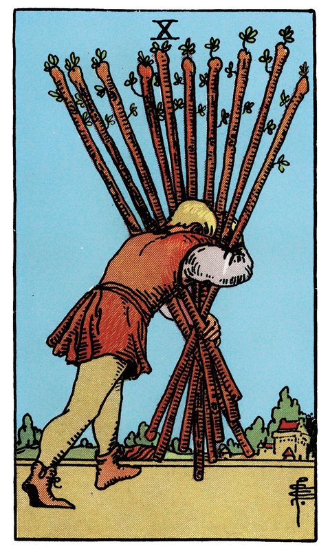 Zehn der Stäbe